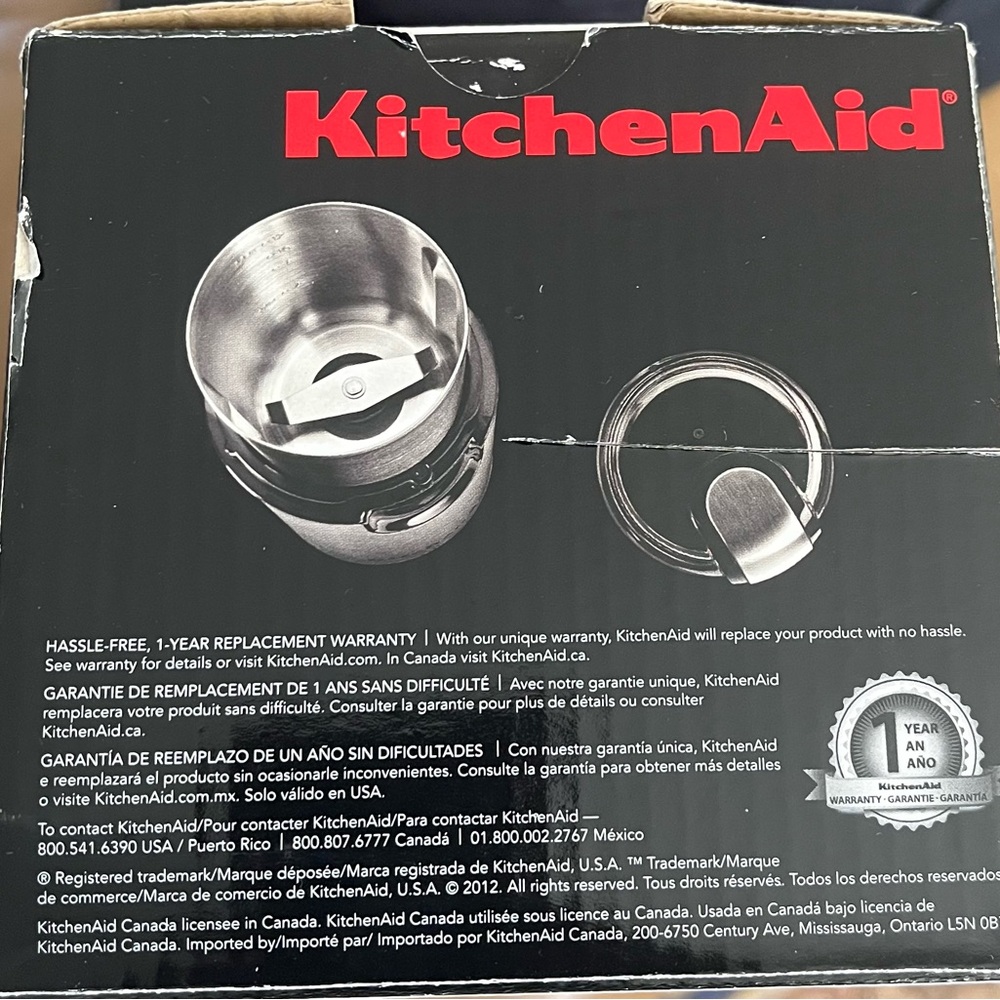 KitchenAid Silver Coffee Grinder
